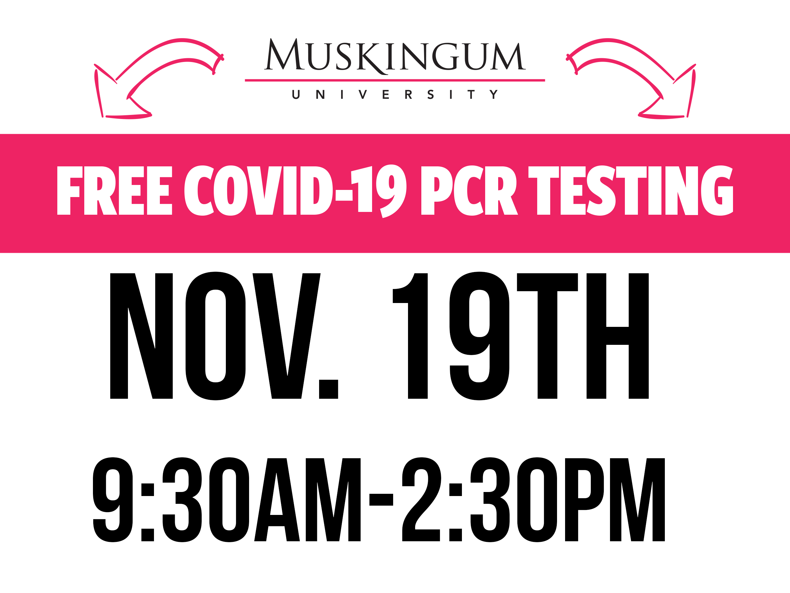 Free COVID-19 PCR Testing Event | Muskingum University
