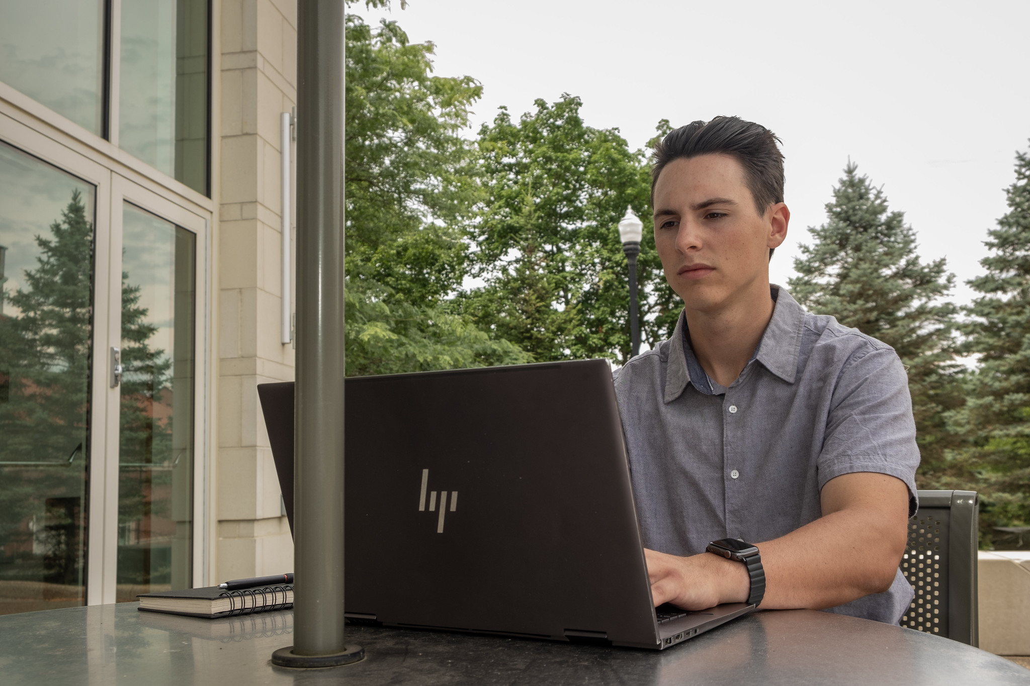 Student with a laptop