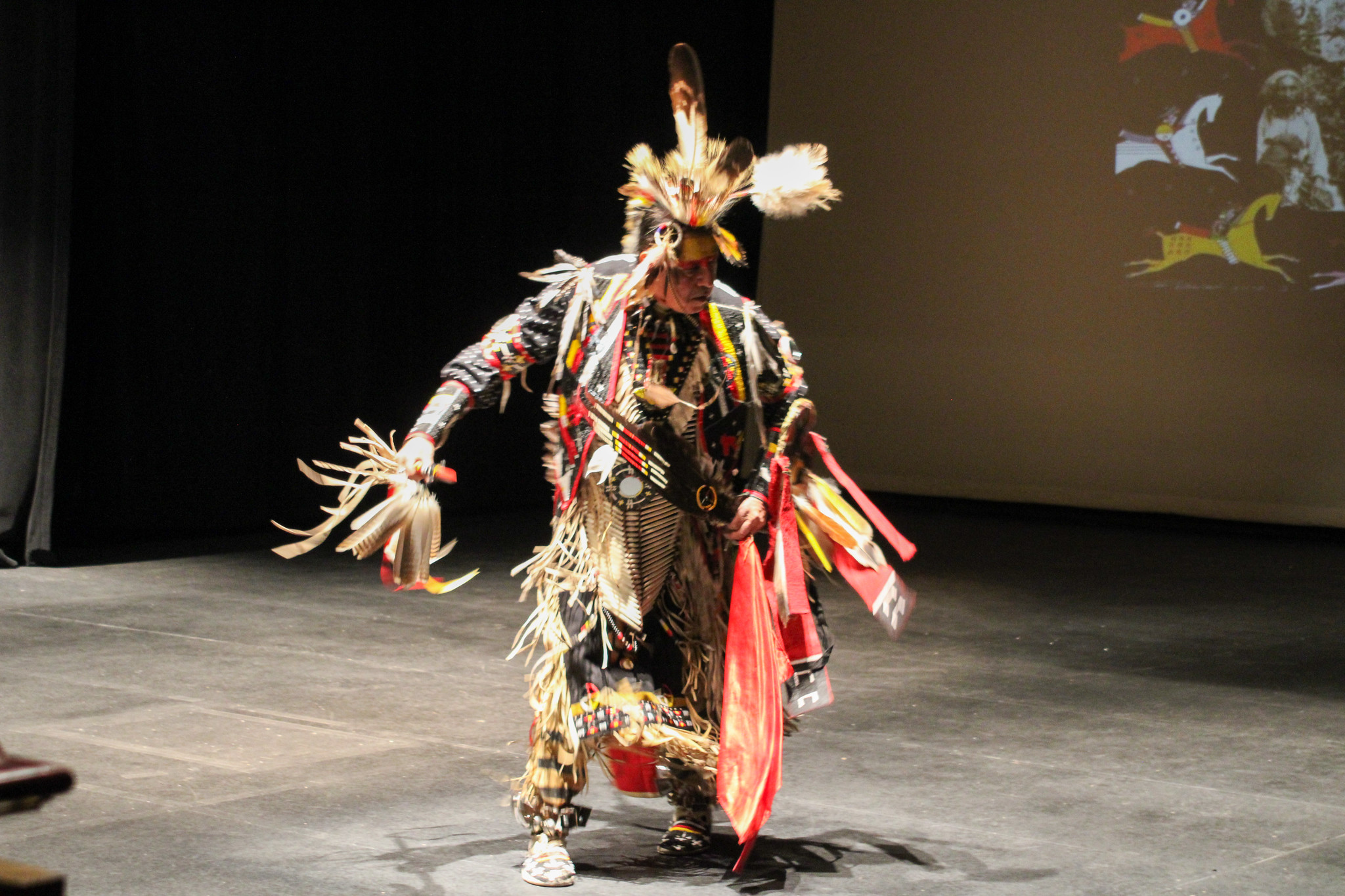 Jim Yellowhawk performing