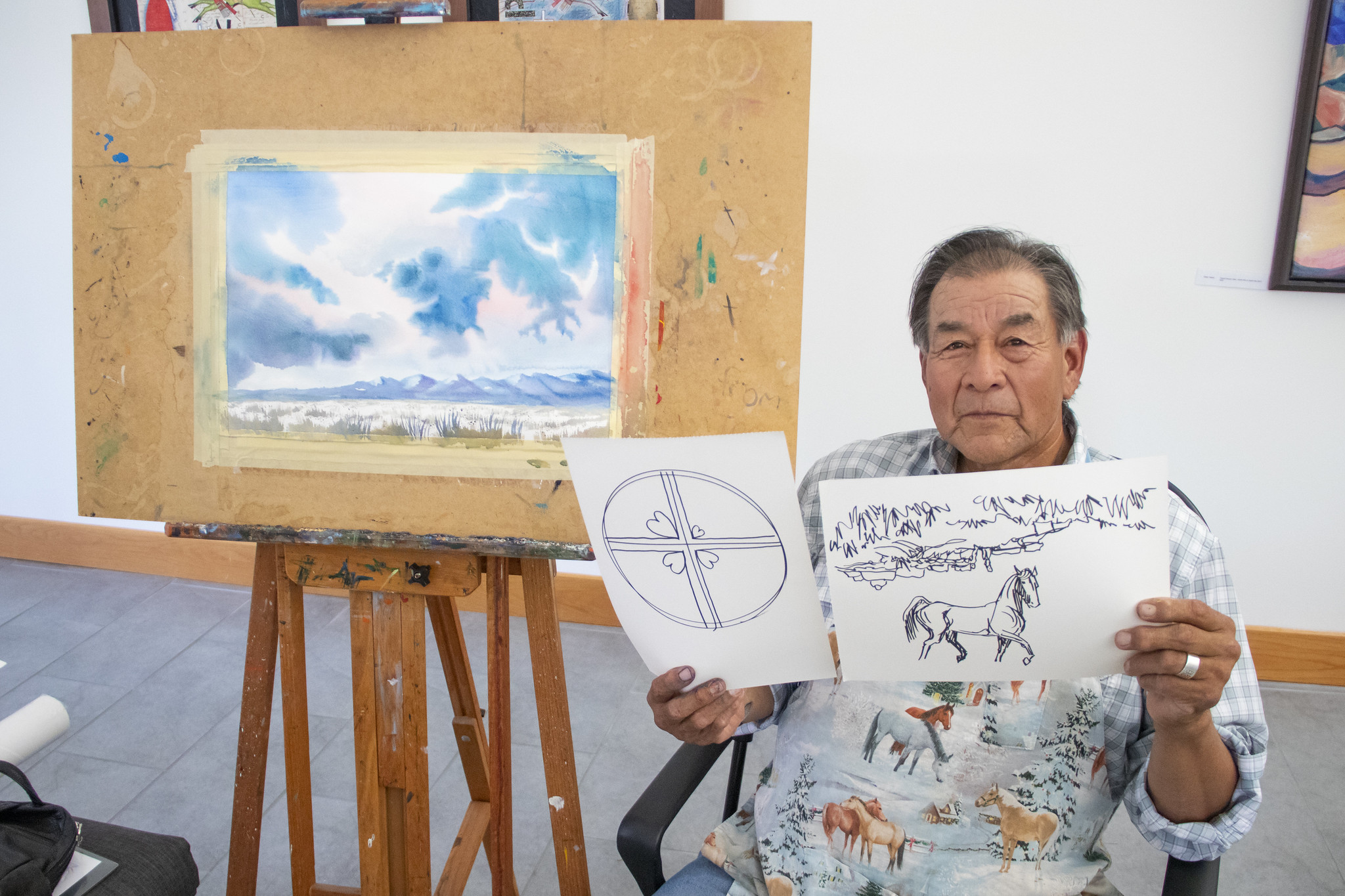 Elmer Yazzie and his demonstration work