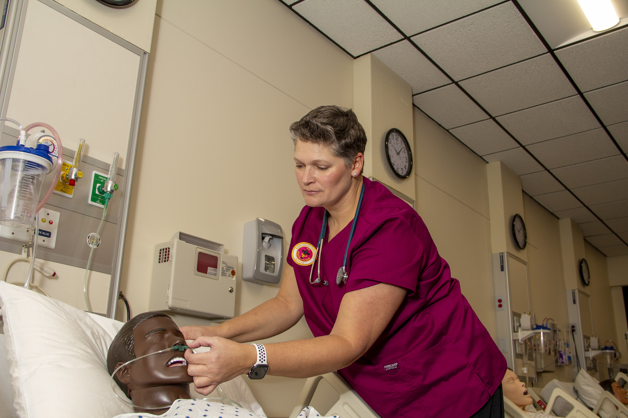 Keri Higginbotham in a nursing lab