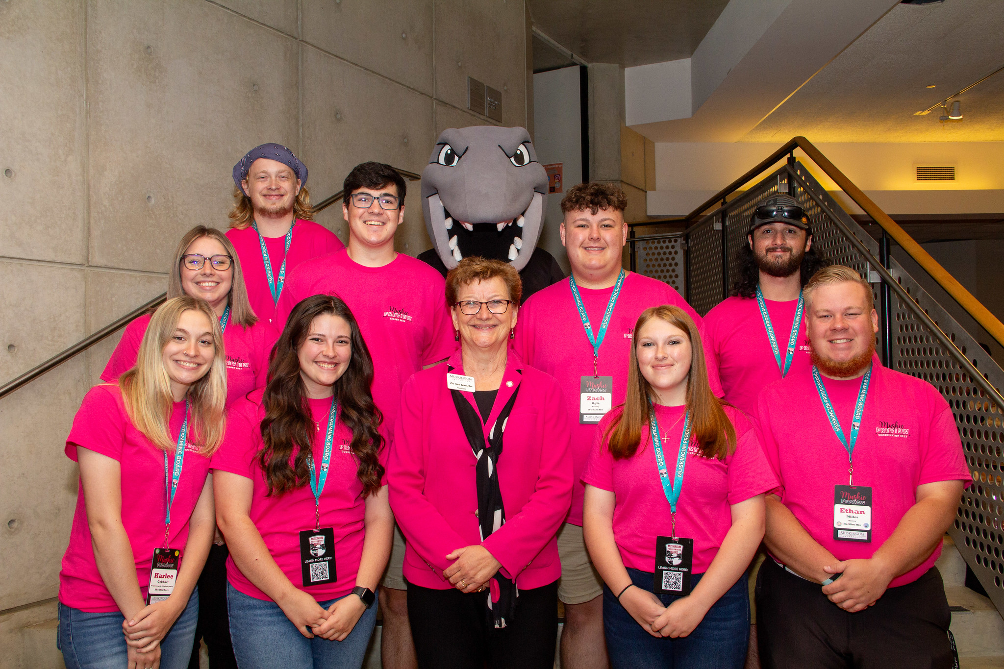 President Hasseler with Muskie Preview Leaders