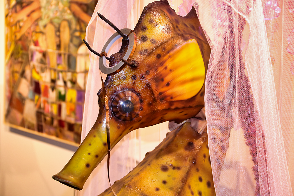 art sculpture of a seahorse