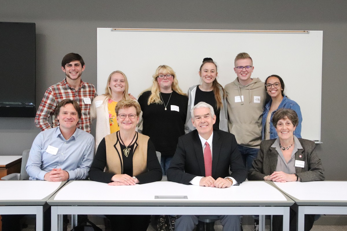 Chancellor Randy Gardner and President Susan Hasseler with John and Annie Glenn Public Service Fellows