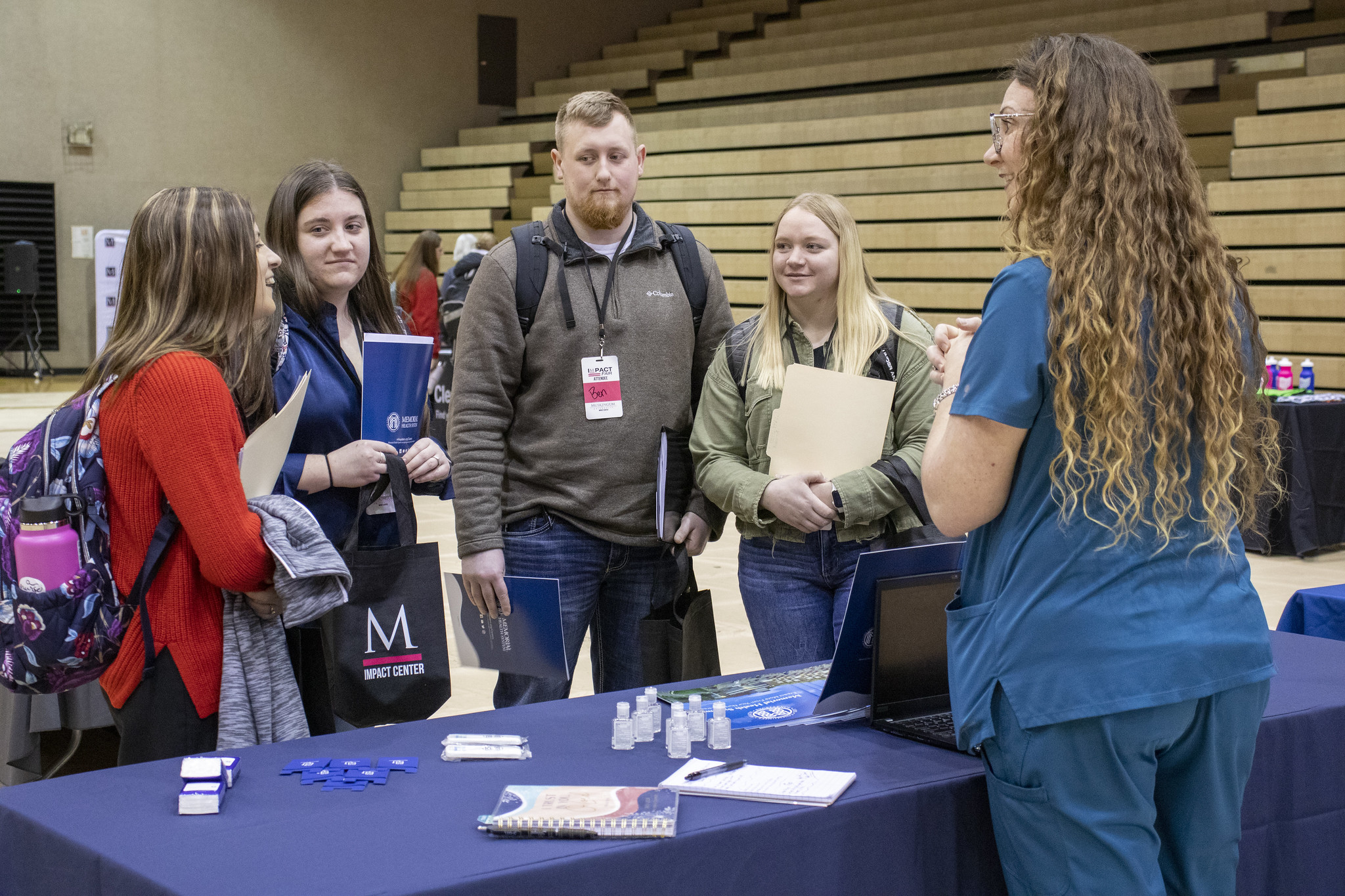 Students at the Impact Fair