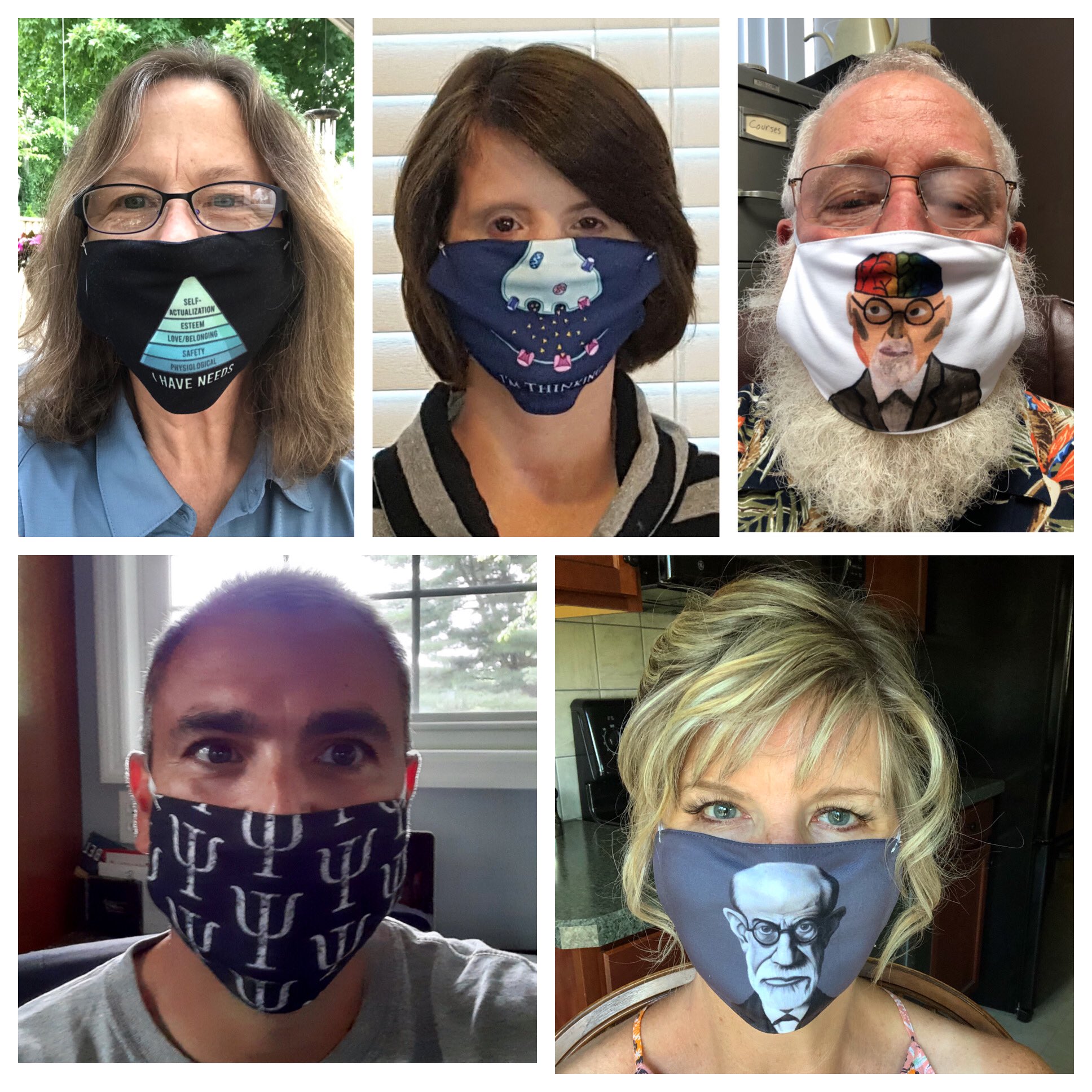 psychology staff wearing masks
