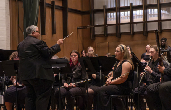 David Turrill Leading Muskingum University Concert