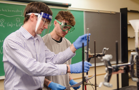 Seth Barrett with Student