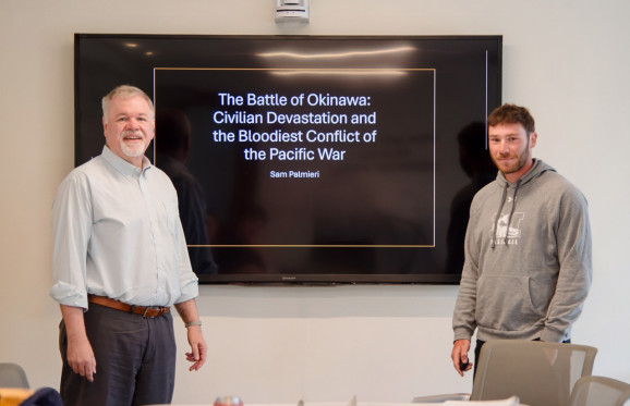 Thomas McGrath with Student