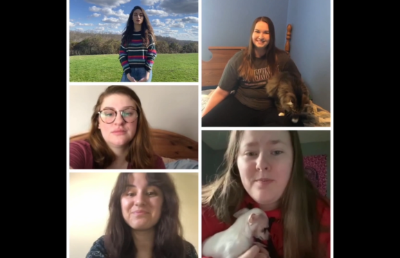 screen shot of the muskie press team from their video calling for submissions