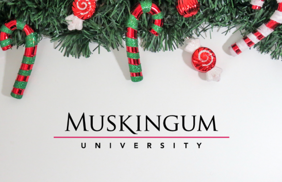 christmas graphic with muskingum logo