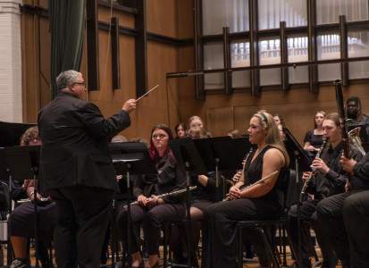David Turrill Leading Muskingum University Concert