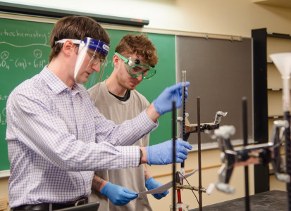 Seth Barrett with Student