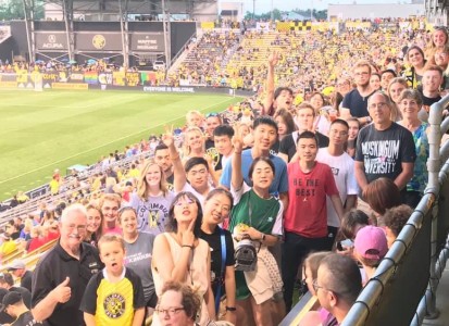 muskies in the crowd at a Columbus Crew game
