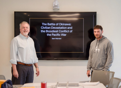Thomas McGrath with Student