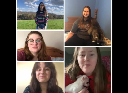 screen shot of the muskie press team from their video calling for submissions