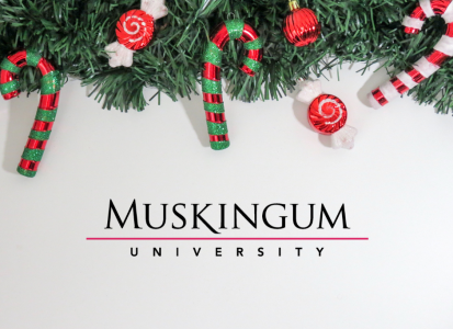 christmas graphic with muskingum logo