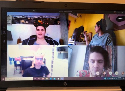 theatre students on a zoom call